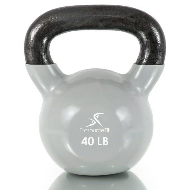 Vinyl Coated Kettlebell for workouts Gym Quality Strength Training 40 LB